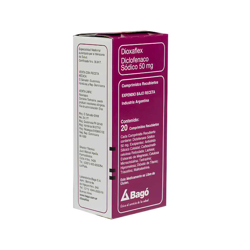 DIOXAFLEX DICLOFENACO SODICO 50MG X 20 COMP